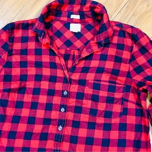 J crew flannel lumberjack plaid shirt long sleeve top winter woman’s sma…